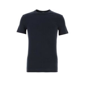 Tom Ford Men Midnight Blue Stretch Cotton Blend T-Shirt